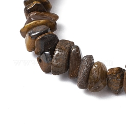 Stretch-Armbänder aus natürlichen Tigerauge-Chips für Frauen&nbsp;BJEW-JB11343-03
