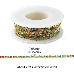 Необработанные (без покрытия) латунные цепочки со стразами и стразами CHC-YW0001-03