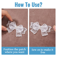 16 шт. 8 стиля полиэстеровое кружево вышитые нитки приклеиваемые/пришивные нашивки&nbsp;PATC-TA0001-13