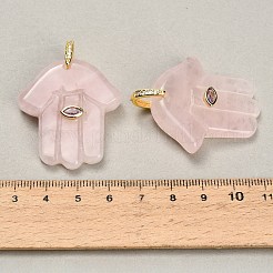 Pendentifs sculptés en quartz rose naturel&nbsp;GG-CBA4625-03G-05