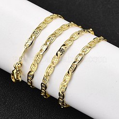 Ожерелья из текстурированной латунной морской цепочки NJEW-M108-09G