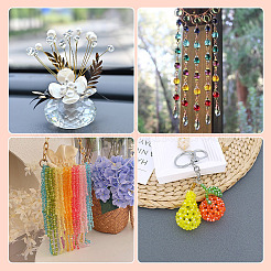 4 нить 4 вида прозрачных стеклянных бусин&nbsp;GLAA-TA0002-56C