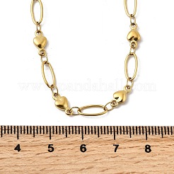 Ожерелья из нержавеющей стали 304 в форме сердца для женщин NJEW-A046-02B-G