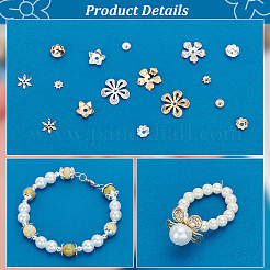 64шт. 16-х стильный латунный колпачок для бусины KK-PH0006-23