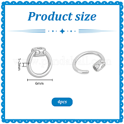 4 шт. серебряный карабин с замком FIND-PH0026-94P