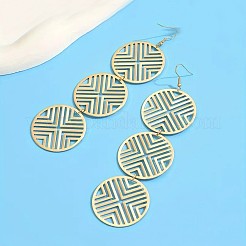 Плоские круглые серьги-подвески из сплава FS-WG3E16A-01