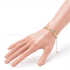Bracelets de chaîne d'épis en laiton&nbsp;BJEW-JB06184