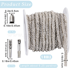 6.25 ярд полиэстерового шнура со стразами DIY-GF0009-32B