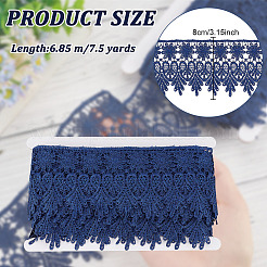 7.5 ярд полиэфирной цветочной кружевной ленты&nbsp;DIY-GO0001-77