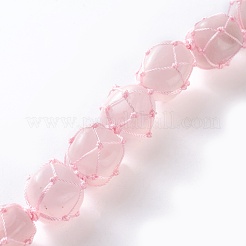 Украшения из натурального розового кварца HJEW-O002-04