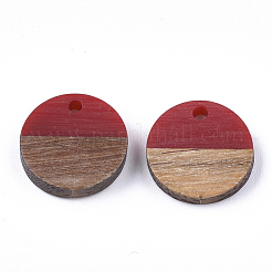 Pendentifs en bois de résine et de noyer&nbsp;RESI-S358-02E-12