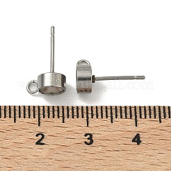 Anlaufgeschützte Ohrsteckerfassungen aus Edelstahl 201&nbsp;STAS-S041-08