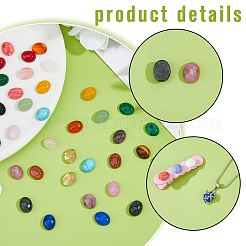 46 шт. 23 стиля кабошонов из натуральных и синтетических смешанных драгоценных камней G-FH0002-52