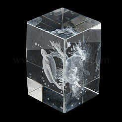 3d стеклянная фигурка животного с лазерной гравировкой DJEW-R013-01D