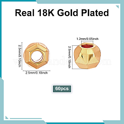 60 шт. Латунные дистанционные бусины&nbsp;KK-ME0003-78