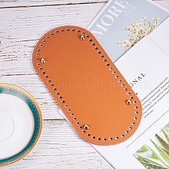 Pu-leder oval langer boden für strickbeutel&nbsp;FIND-WH0032-01B