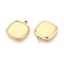 Оправы для подвесок из нержавеющей стали 304 в виде кабошонов&nbsp;STAS-T067-13G