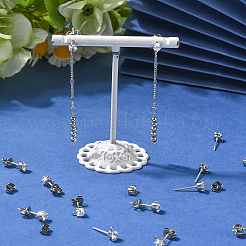 30 шт. фурнитура для сережек-гвоздиков из прозрачного кубического циркония&nbsp;EJEW-BBC0006-06C