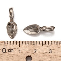 チベットのスタイル合金glunオンフラットパッドベイル作るペンダント用  カドミウムフリー＆ニッケルフリー＆鉛フリー  ガンメタ色  21x7x6mm  穴：6x4mm  約1330個/1000g&nbsp;TIBEP-3348-B-NR