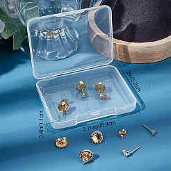 8 шт. 4 стильные латунные серьги-гвоздики&nbsp;DIY-BBC0001-05