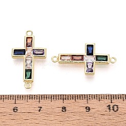 Messing-Pavé-Glieder aus farbigen Zirkonia&nbsp;KK-T080-48G