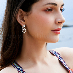 1 пара 925 сережек-клипс из стерлингового серебра STER-BBC0008-46