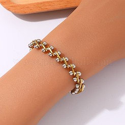 Zweifarbige Gliederkettenarmbänder aus Edelstahl 304&nbsp;WGF39E1-01