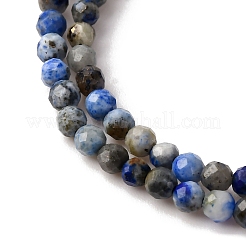 Нитки бусины из натурального ляписа-лазури&nbsp;LS-G-L629-B01-2mm-03