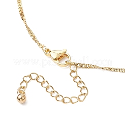 Натуральный культивированный пресноводный жемчуг картофельный кулон 304 нержавеющая сталь сингапурские цепочки ожерелья NJEW-JN05273-01