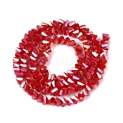 Chapelets de perles en verre opaque électrolytique&nbsp;LS-EGLA-Q139-01A-C10