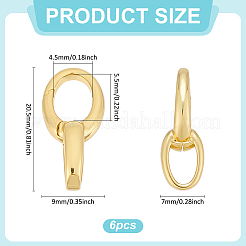6 шт. латунные пружинные кольца-затворы KK-PH0012-69