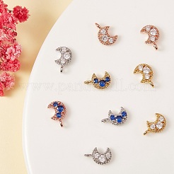 12шт 6 цвета латунные подвески ZIRC-SZ0001-55