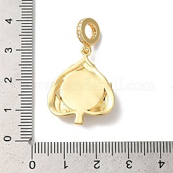 Стеллажное покрытие латунь микро паве прозрачный кубический цирконий европейские подвески-подвески KK-G504-26G-02