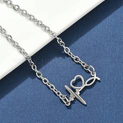 Браслеты с сердечным ритмом из нержавеющей стали 304 BJEW-F500-05P