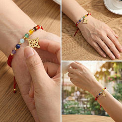 7 Chakra-Charm-Armbänder aus Edelstahl 304&nbsp;ML7512