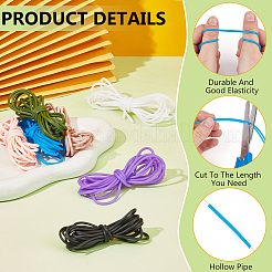 10 stücke 10 farben hohl rohr pvc rohr synthetische gummi kabel&nbsp;DIY-BC00002