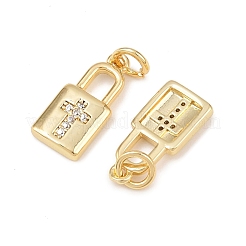 Messing micro pave klare zirkonia anhänger&nbsp;KK-G544-08G-01