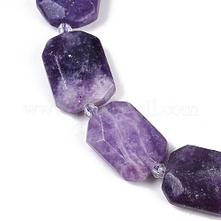 Натуральные лепидолитовые бусины G-B125-P25-01