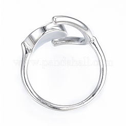 Плоская круглая открытая манжета из натуральной ракушки RJEW-T001-92P