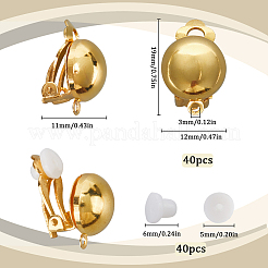 40 шт. латунные серьги KK-SC0005-52G