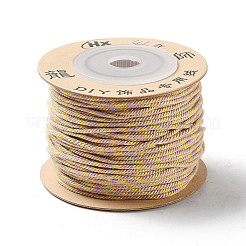 ポリエステルツイストコード  ラウンド  DIYのジュエリーには  カラフル  1.2mm  約38.28ヤード（35m）/ロール&nbsp;OCOR-G015-01B-12