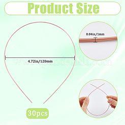 30 шт. аксессуары для волос железные резинки для волос фурнитура OHAR-GF0001-32