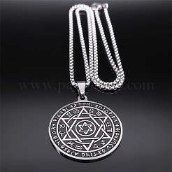 201 кулон из нержавеющей стали с изображением созвездия Звезды Давида 12 NJEW-K283-32P