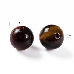 100шт 8мм натуральный тигровый глаз круглые бусины&nbsp;DIY-LS0002-38