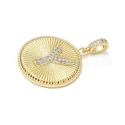 Pendentifs en laiton zircon cubique transparent&nbsp;KK-L253-17G-Y