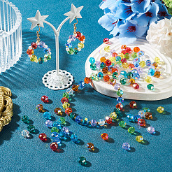100 pièces 10 couleurs galvanoplastie perles de verre transparentes brins&nbsp;EGLA-TA0013-69
