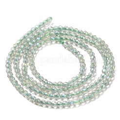 Placcare trasparente perle di vetro fili&nbsp;GLAA-H021-01A-FR07