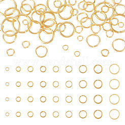 90 anneau de jonction ouvert en laiton de 9 styles&nbsp;KK-TADJ0001-04G