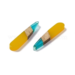 Подвески из прозрачной смолы и ореха&nbsp;RESI-M027-12A