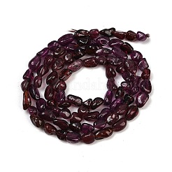 Нити бусин из натурального бразильского граната G-Q060-A01